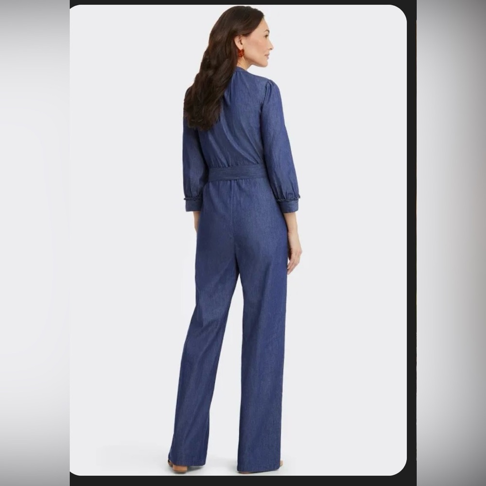 Draper James Chambray Tie-Waist Jumpsuit - image 2